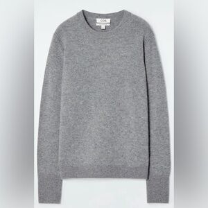COS Women’s Heather Gray Crewneck Cashmere Sweater Small